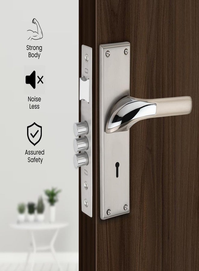 Link Bould Mortise Lock |for Main & Internal Door in Residential & Commercial Spaces | 8 Inches Heavy Duty Handle Set with Both Side Key Access, 3 Keys,6 Lever Lock Body |SS Finish|2 Years Warranty - Image 4
